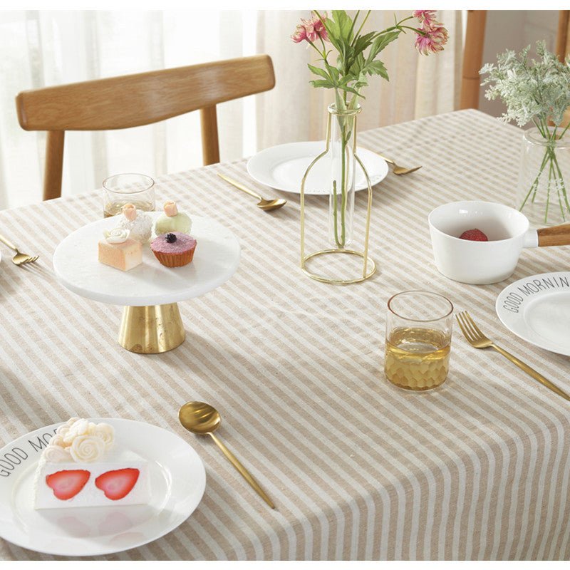 Striped Tassel Table Cloth Collection -Table Cloth- Delicors