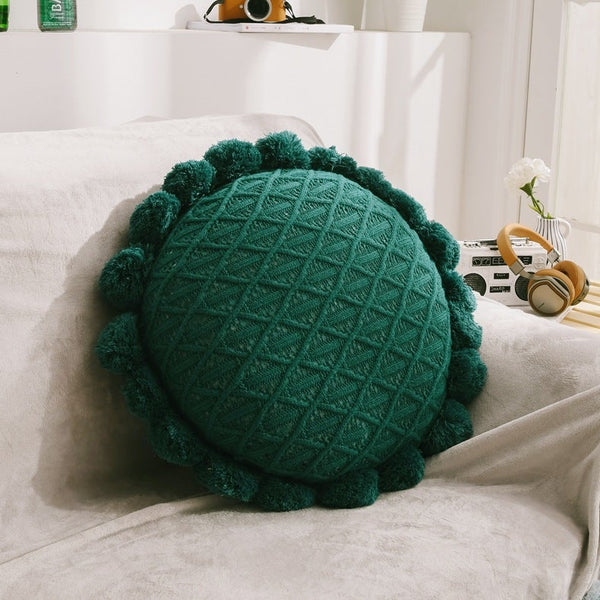 Sunflower Pom Pom Cushions -Cushion- Delicors