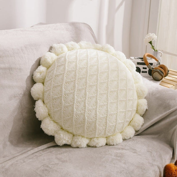Sunflower Pom Pom Cushions -Cushion- Delicors