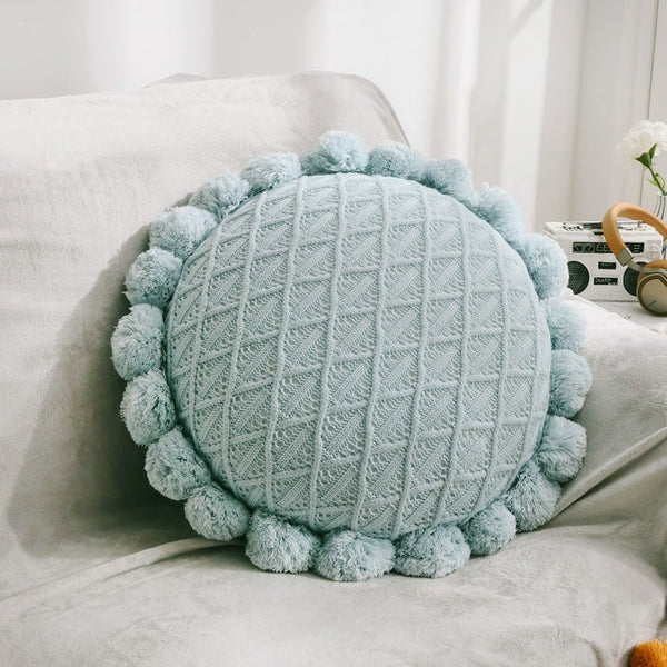 Sunflower Pom Pom Cushions -Cushion- Delicors