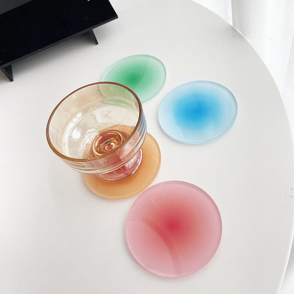 Sunset Gradient Acrylic Coasters Collection -- Delicors