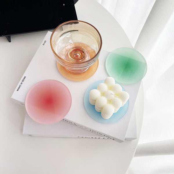 Sunset Gradient Acrylic Coasters Collection -- Delicors