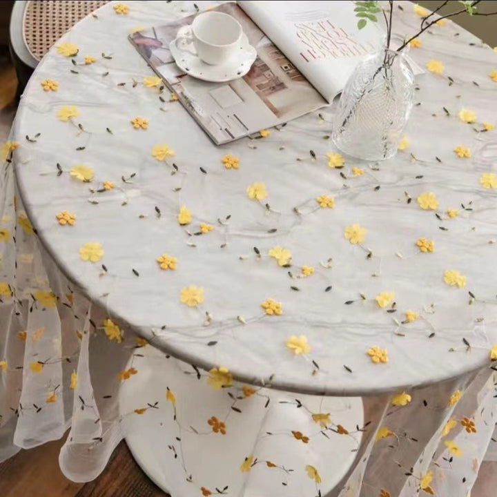 Sweeter Things Embroidered Lace Table Cloth Collection -Table Cloth- Delicors