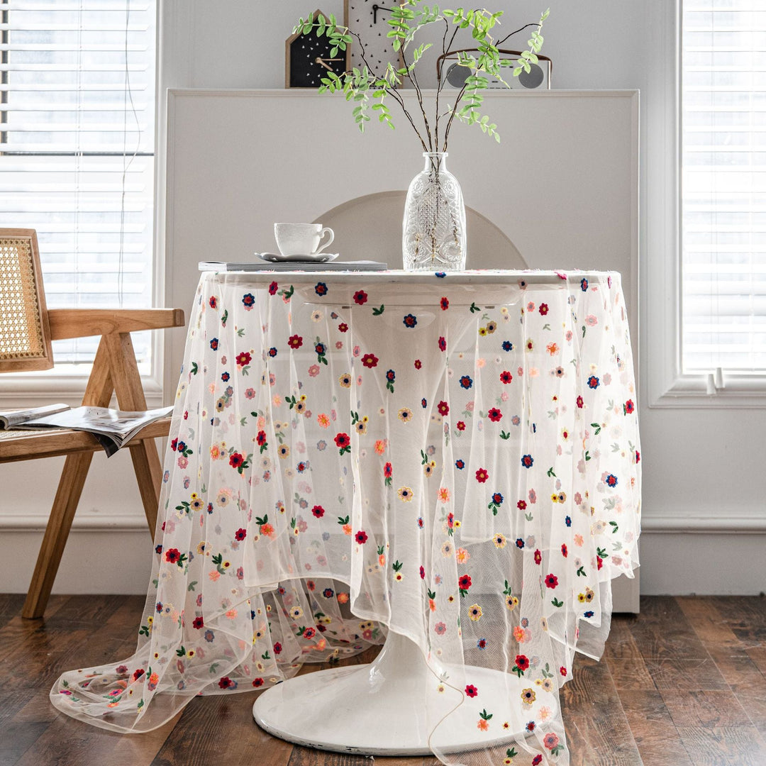 Sweeter Things Embroidered Lace Table Cloth Collection -- Delicors