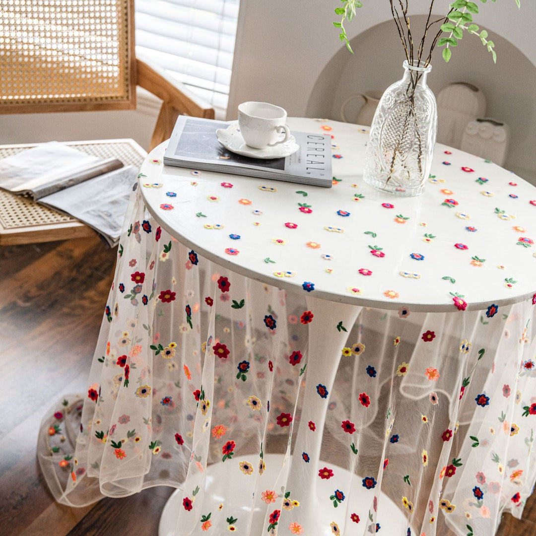 Sweeter Things Embroidered Lace Table Cloth Collection -- Delicors