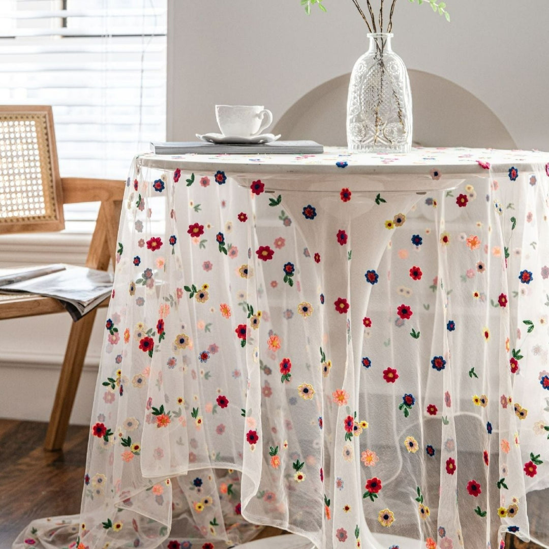 Sweeter Things Embroidered Lace Table Cloth Collection -- Delicors
