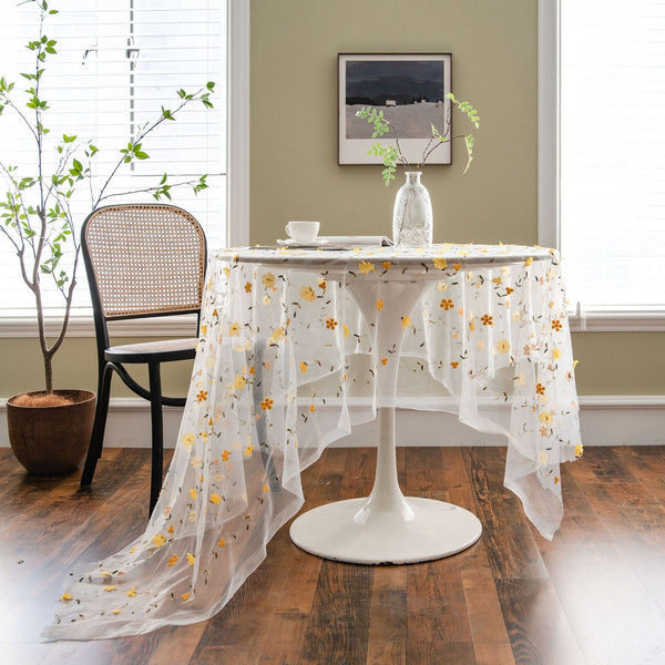 Sweeter Things Embroidered Lace Table Cloth Collection -Table Cloth- Delicors