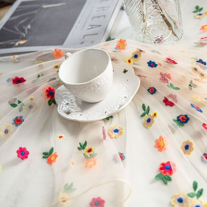 Sweeter Things Embroidered Lace Table Cloth Collection -- Delicors