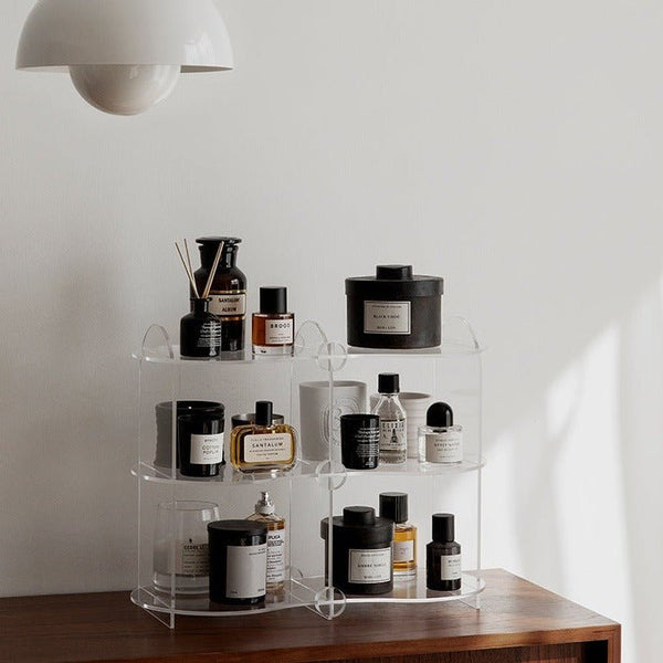 Three-Story Wavy Acrylic Organizer -Tray- Delicors