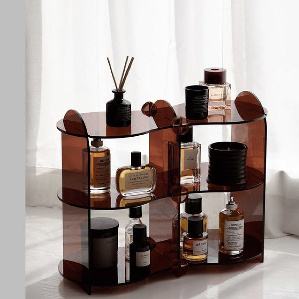Three-Story Wavy Acrylic Organizer -Tray- Delicors