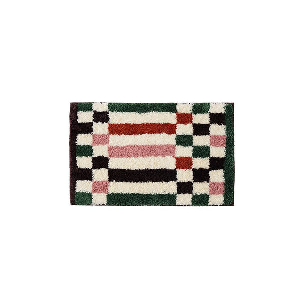 Vibrant Checkered Revival Bath Mat -Bath Mats & Rugs- Delicors