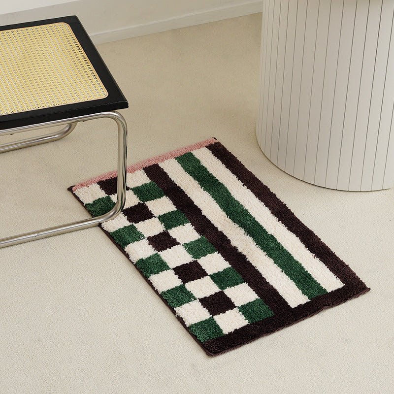 Vibrant Checkered Revival Bath Mat -Bath Mats & Rugs- Delicors