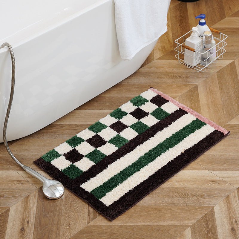 Vibrant Checkered Revival Bath Mat -Bath Mats & Rugs- Delicors