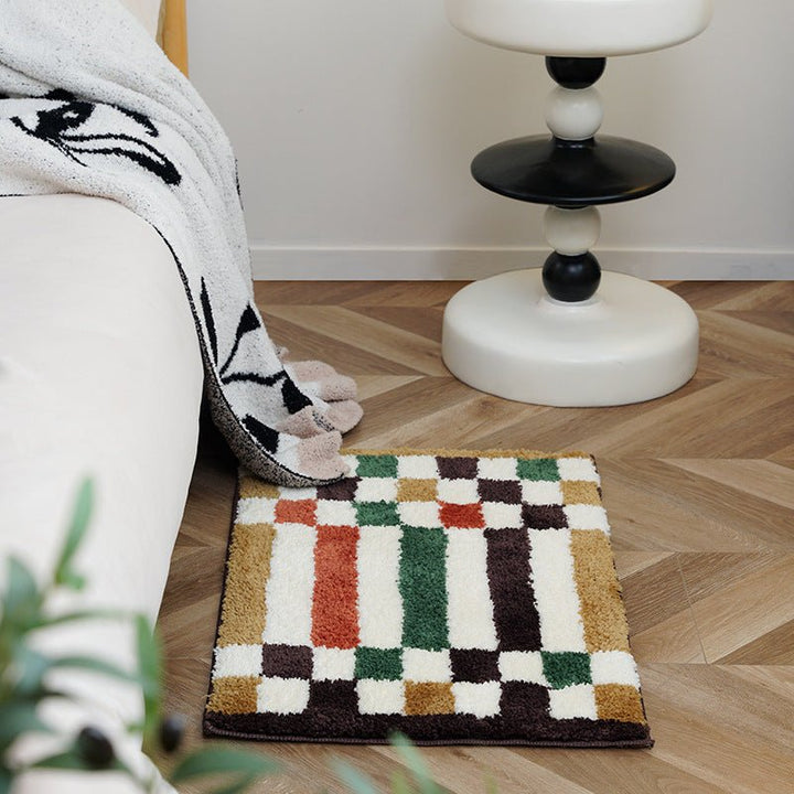 Vibrant Checkered Revival Bath Mat -Bath Mats & Rugs- Delicors
