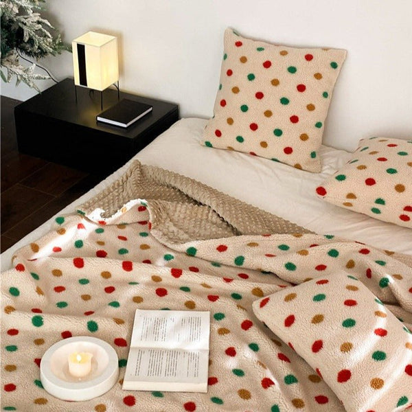 Vibrant Polka Blanket -Throw- Delicors