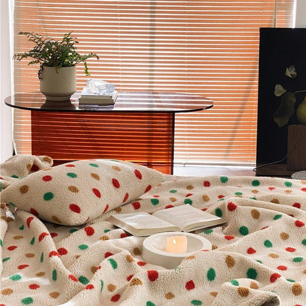Vibrant Polka Blanket -Throw- Delicors