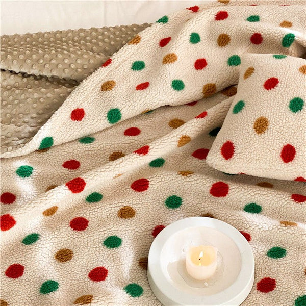 Vibrant Polka Blanket -Throw- Delicors