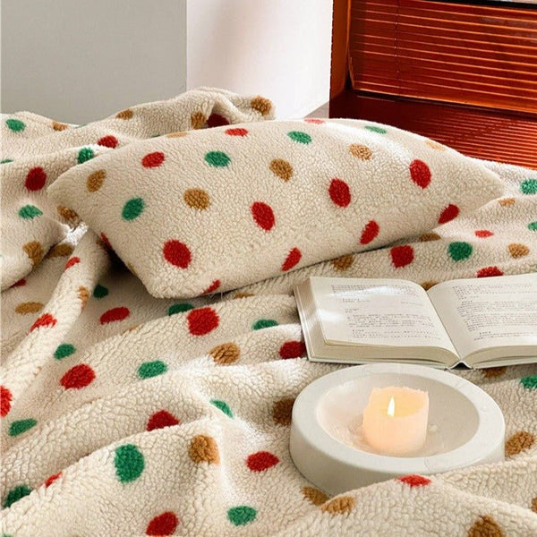 Vibrant Polka Blanket -Throw- Delicors