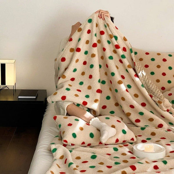 Vibrant Polka Blanket -Throw- Delicors