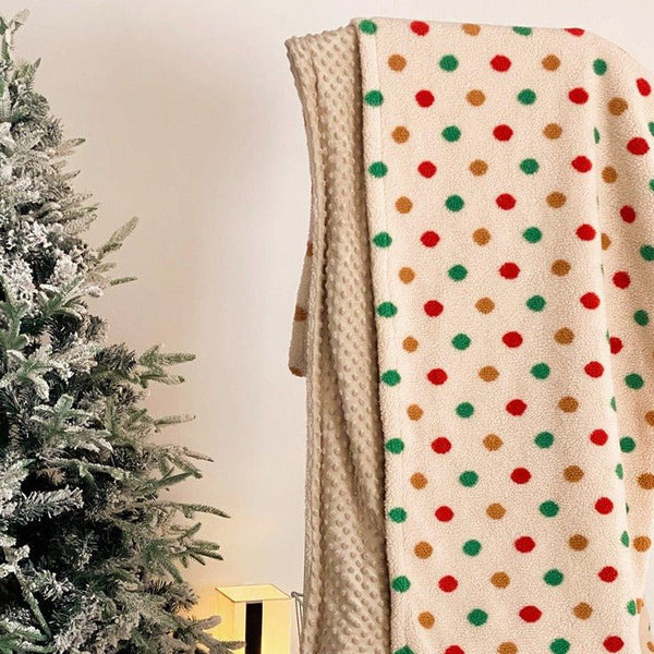 Vibrant Polka Blanket -Throw- Delicors