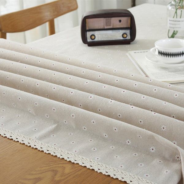 Vintage Flower Tablecloth -Table Cloth- Delicors