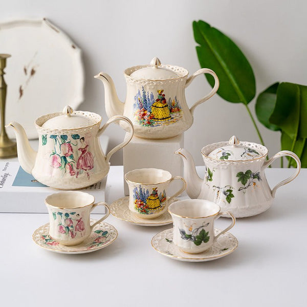 Vintage Garden Teacup & Pot Collection -Dinnerware- Delicors
