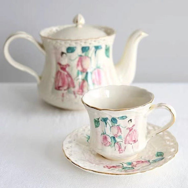 Vintage Garden Teacup & Pot Collection -Dinnerware- Delicors