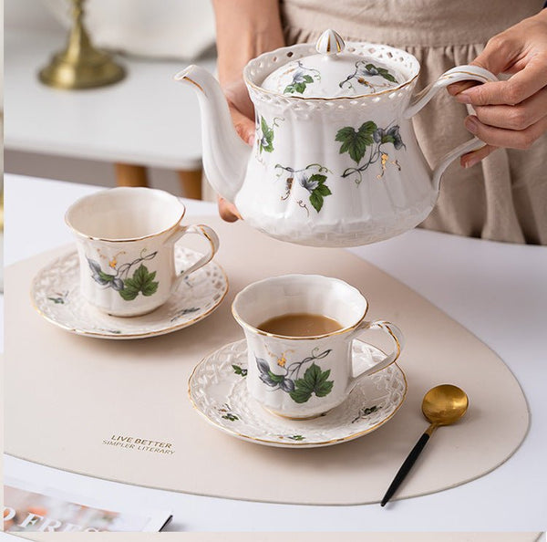 Vintage Garden Teacup & Pot Collection -Dinnerware- Delicors
