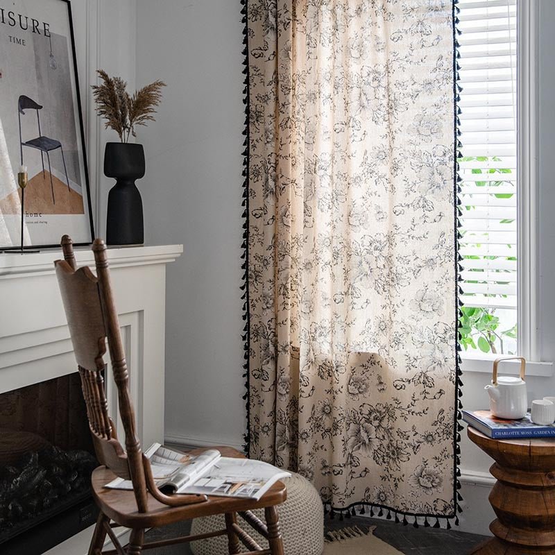 Webster Floral Curtain -Curtain- Delicors