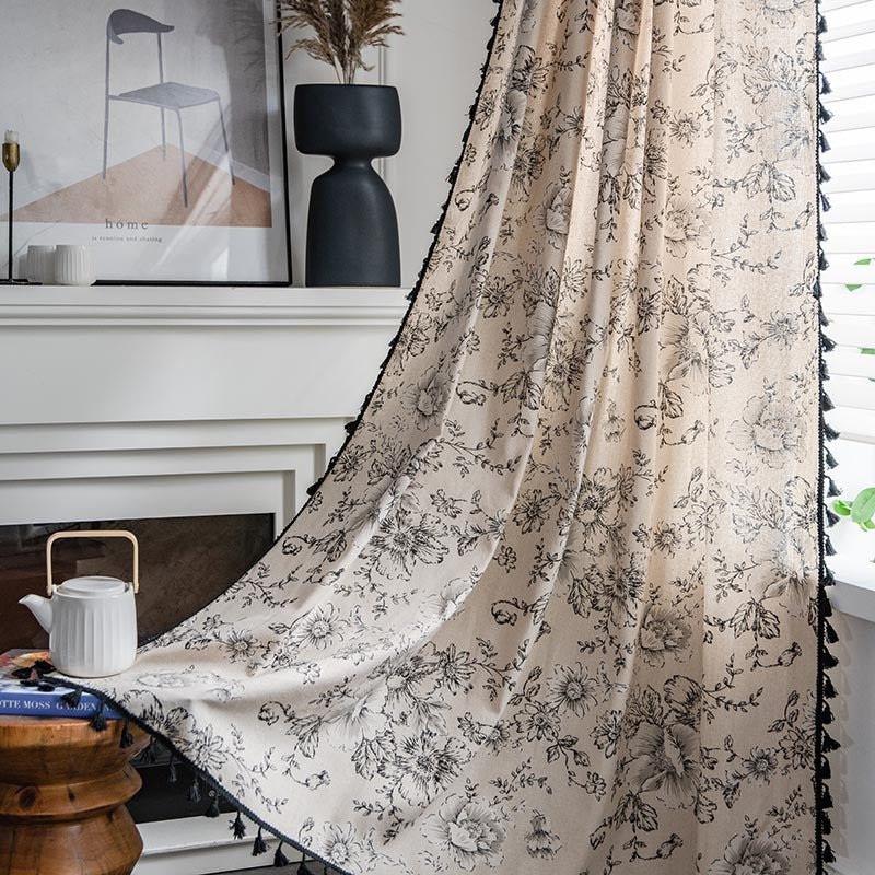 Webster Floral Curtain -Curtain- Delicors