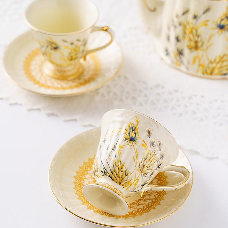 Wheatfields Teacup & Pot Set -Dinnerware- Delicors