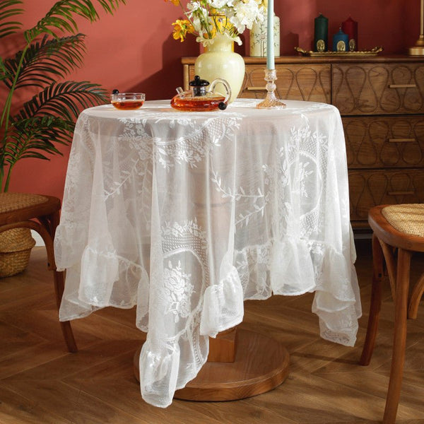 Whimsical Lace Tablecloth -Table Cloth- Delicors