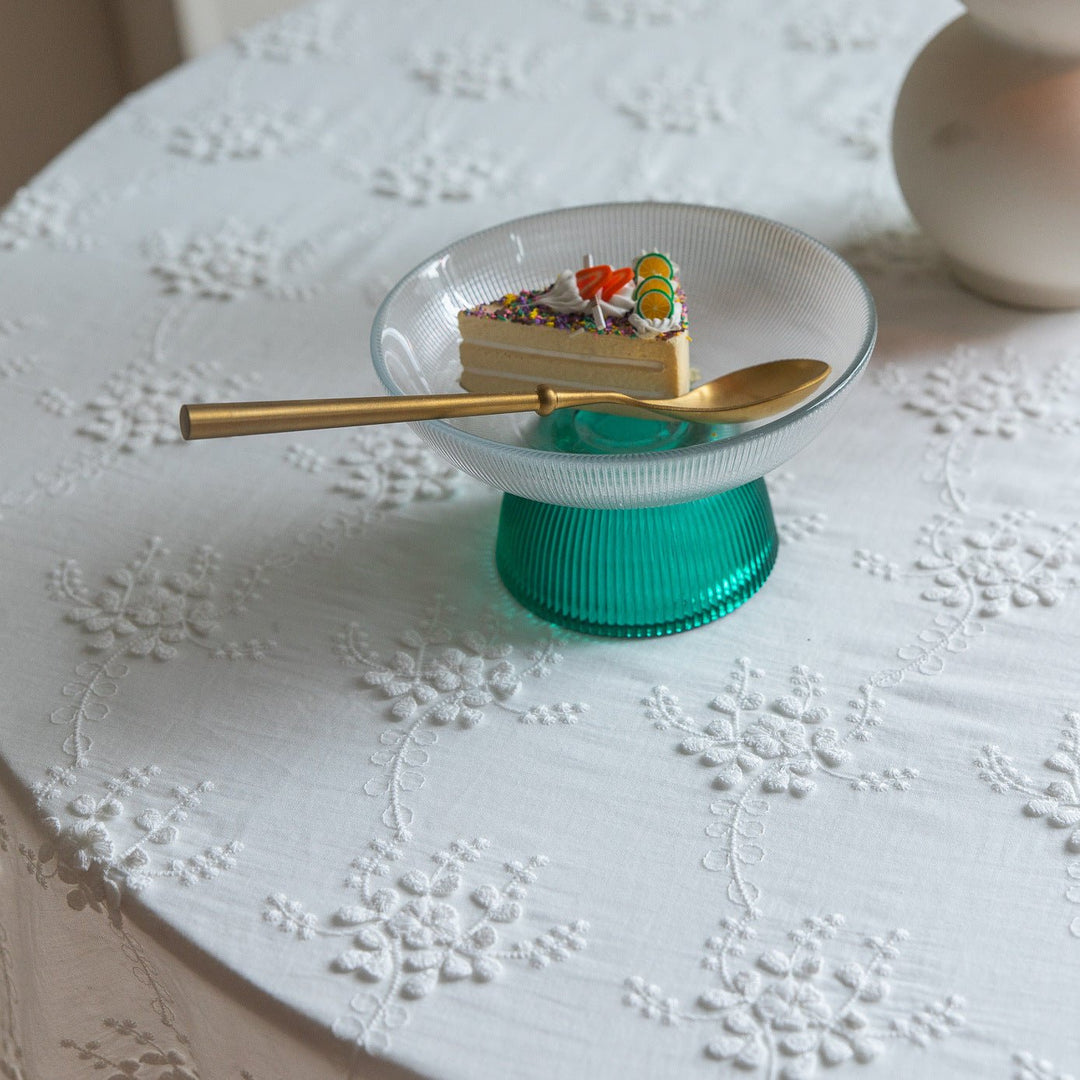 White Blossom Lace Table Cloth -- Delicors