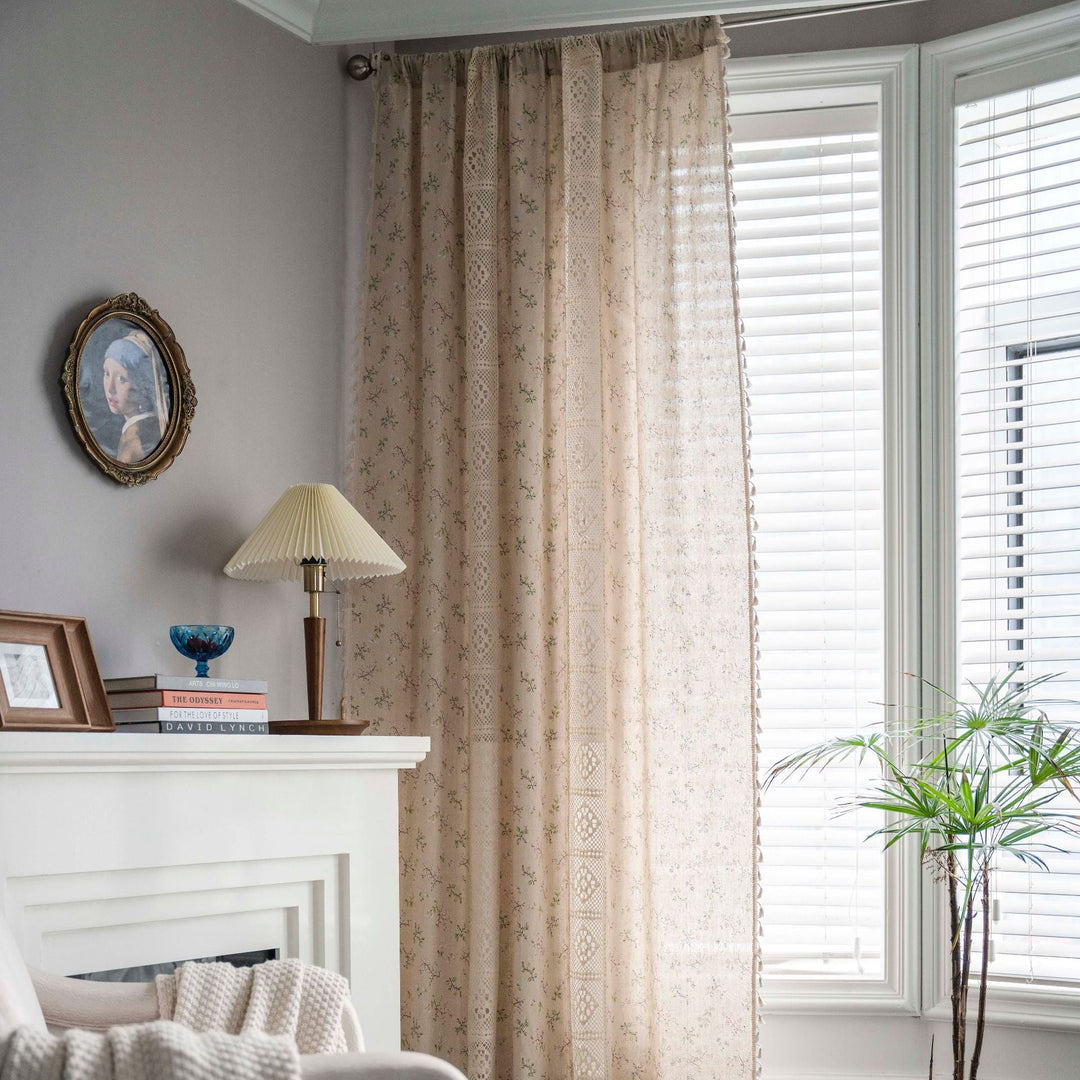 Wild Floral Lace Curtain -Curtain- Delicors