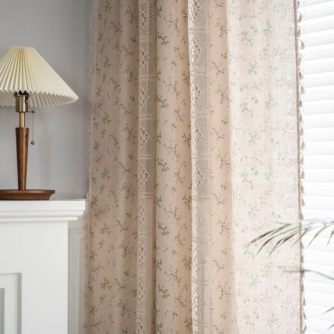 Wild Floral Lace Curtain -Curtain- Delicors