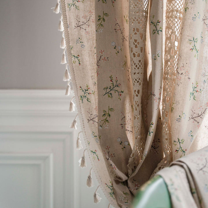 Wild Floral Lace Curtain -Curtain- Delicors