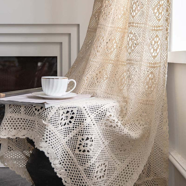 Wisteria Lace Curtain -Curtain- Delicors