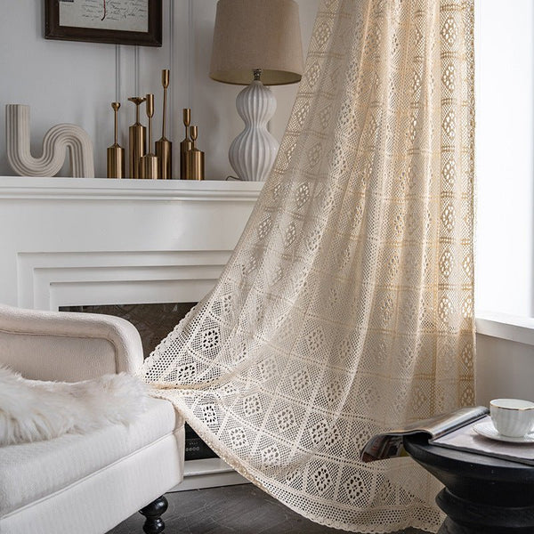 Wisteria Lace Curtain -Curtain- Delicors
