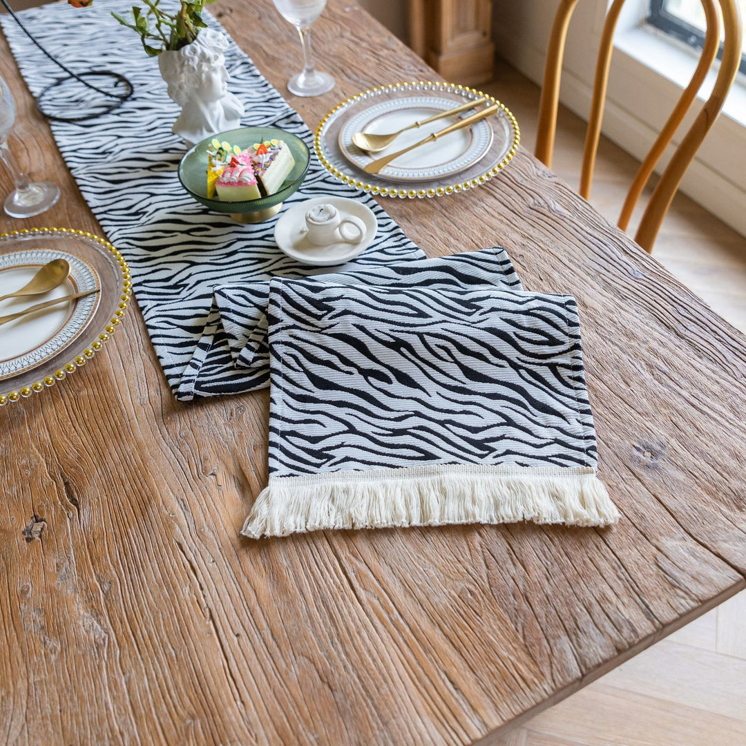 Zebra table runner discount